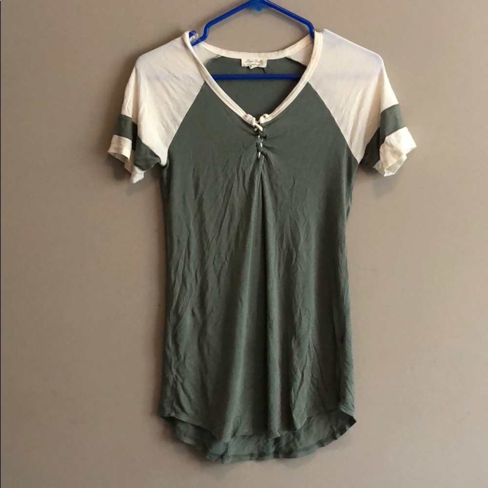 Cream and Olive colored blouse!